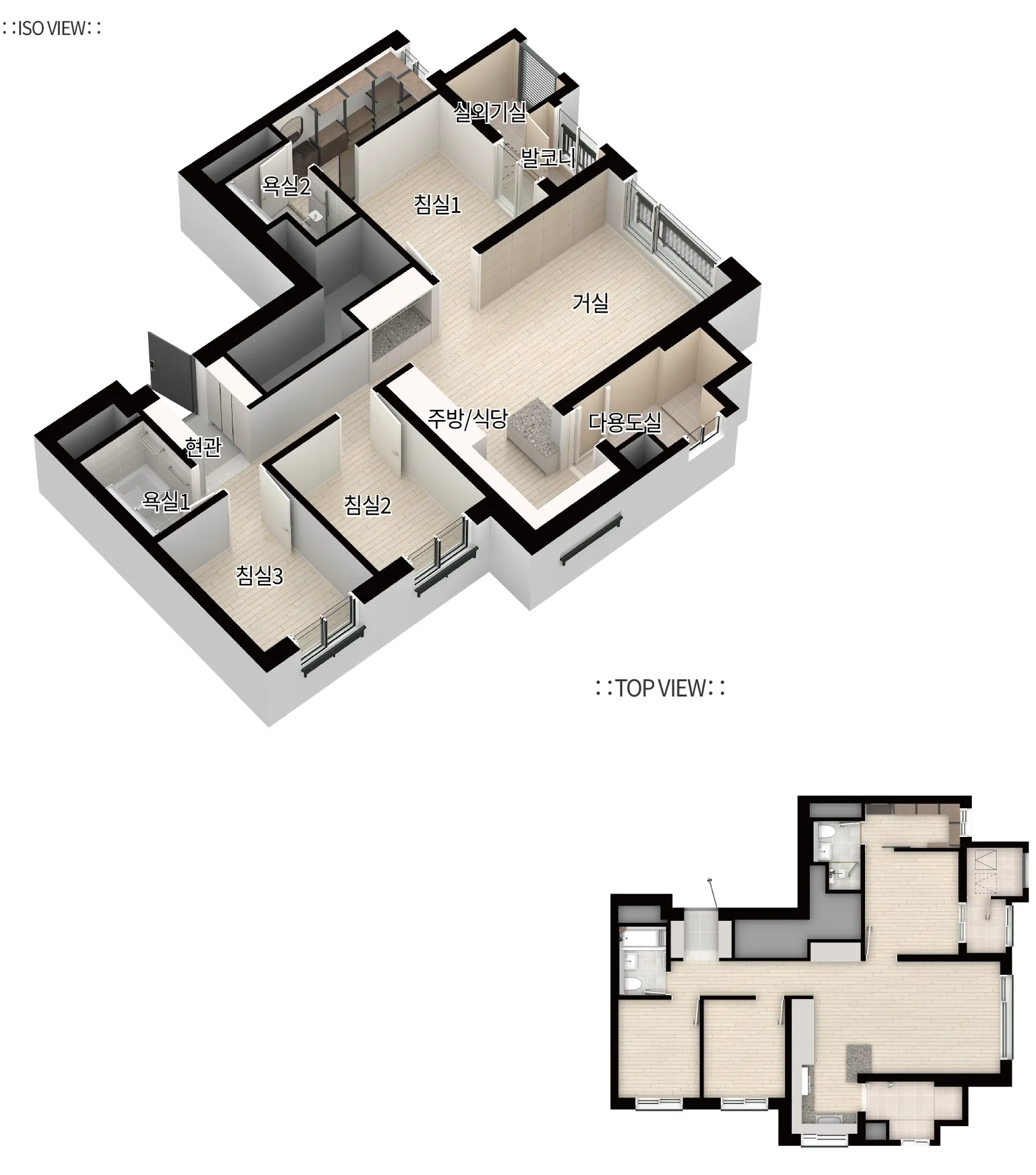 중앙공원 롯데캐슬 59B 타입 평형 안내